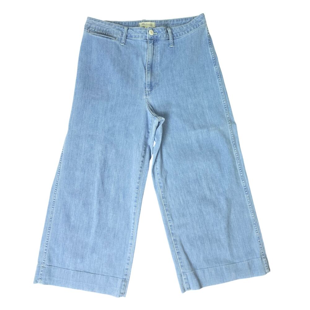 Madewell Emmett Wide-Leg Crop Jeans in Langston Wash - Size 31 - Style # K9147